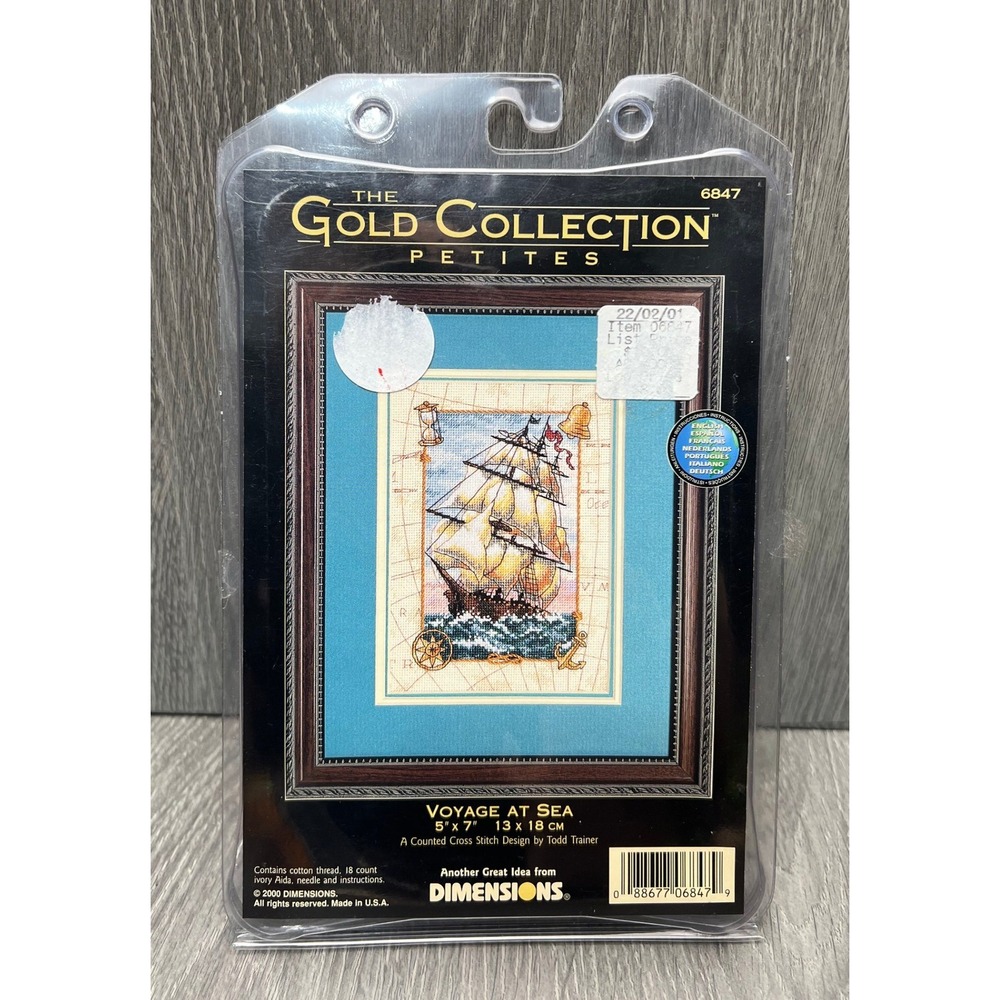 Dimensions Gold Collection Petites Voyage at Sea Cross Stitch Kit 6847 Vintage